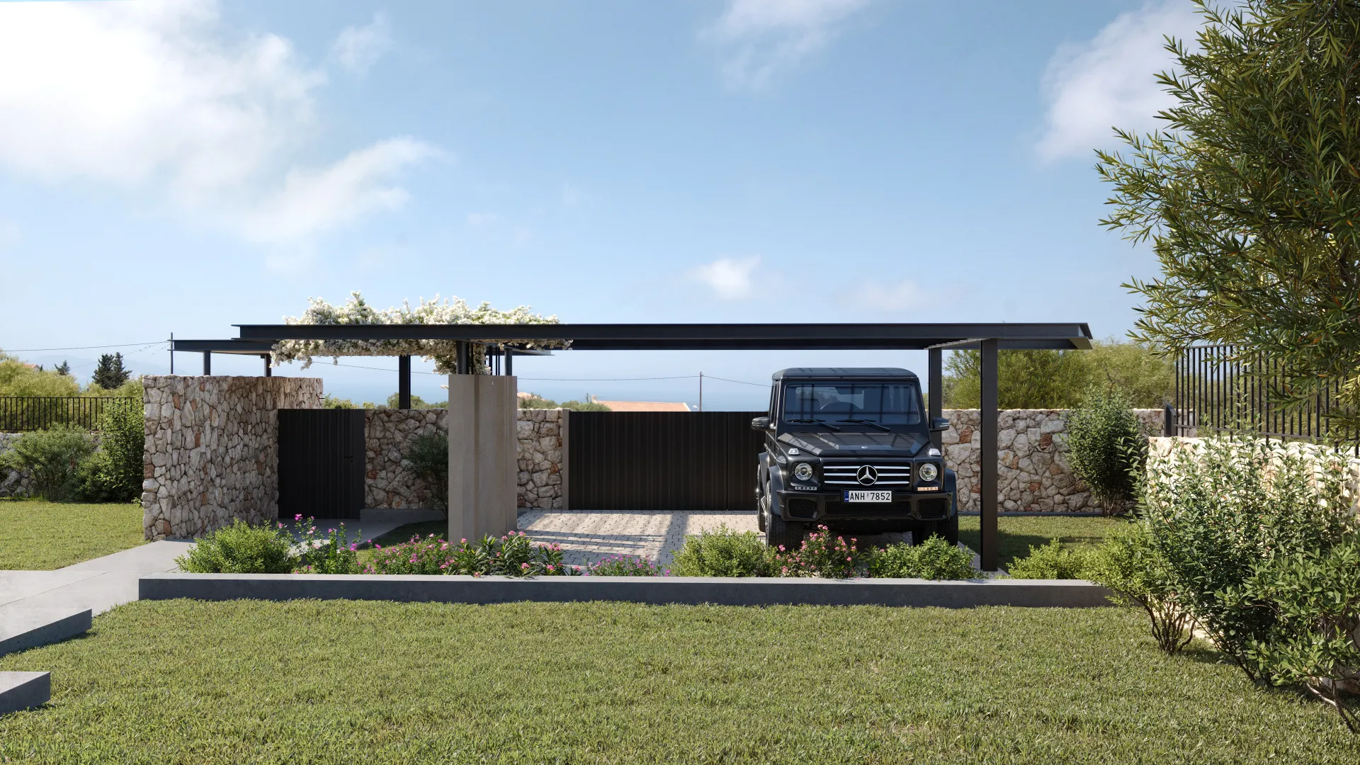 vila kefalonia parking