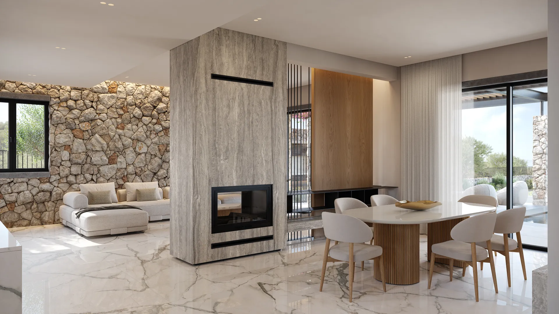 villa kefalonia dining room